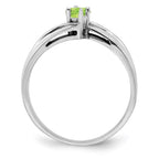 14k White Gold 3mm Synthetic Family Jewelry Ring