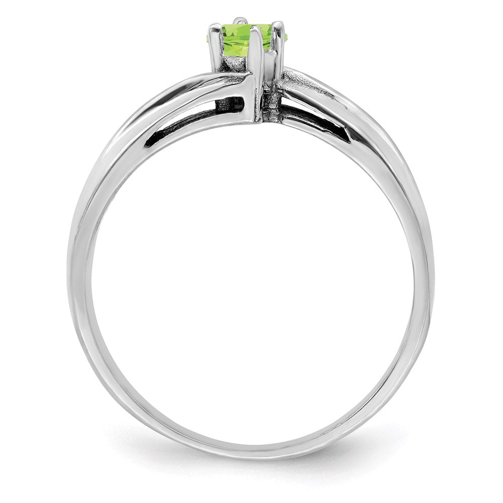 14k White Gold 3mm Synthetic Family Jewelry Ring