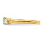 14k Synthetic Family Jewelry Ring