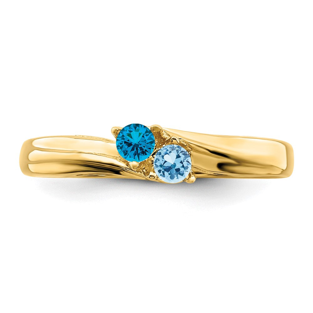 14k Synthetic Family Jewelry Ring