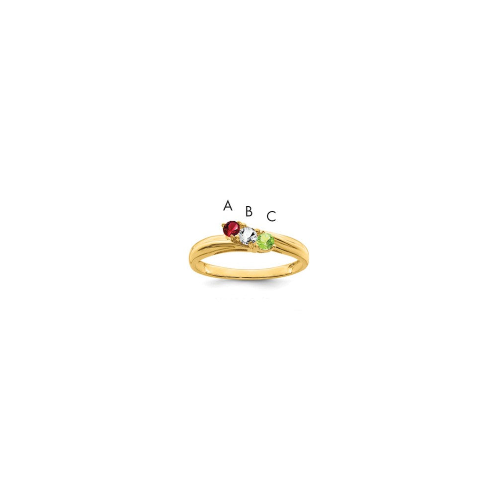 14k Synthetic Family Jewelry Ring