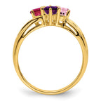 14k Synthetic Family Jewelry Ring