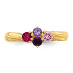 14k Synthetic Family Jewelry Ring