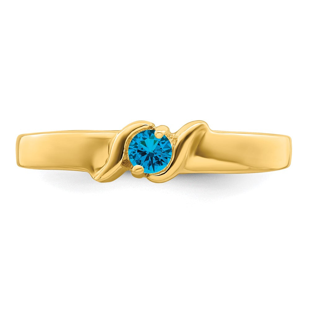 14k Genuine 1 Stone Mother's Ring