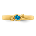 14k Genuine 1 Stone Mother's Ring