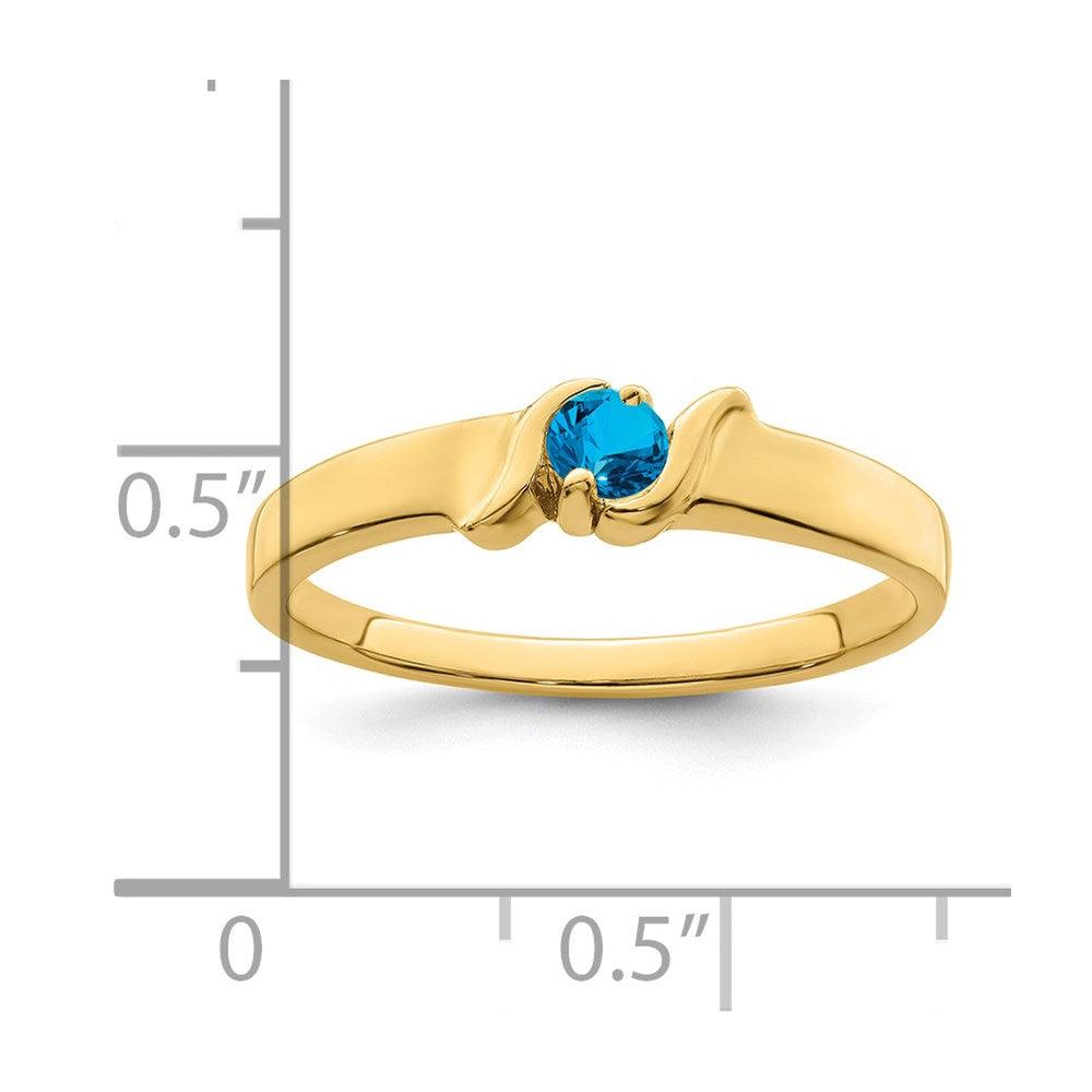 14k Genuine 1 Stone Mother's Ring