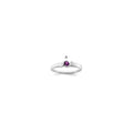 14k White Gold Synthetic Family Jewelry Ring