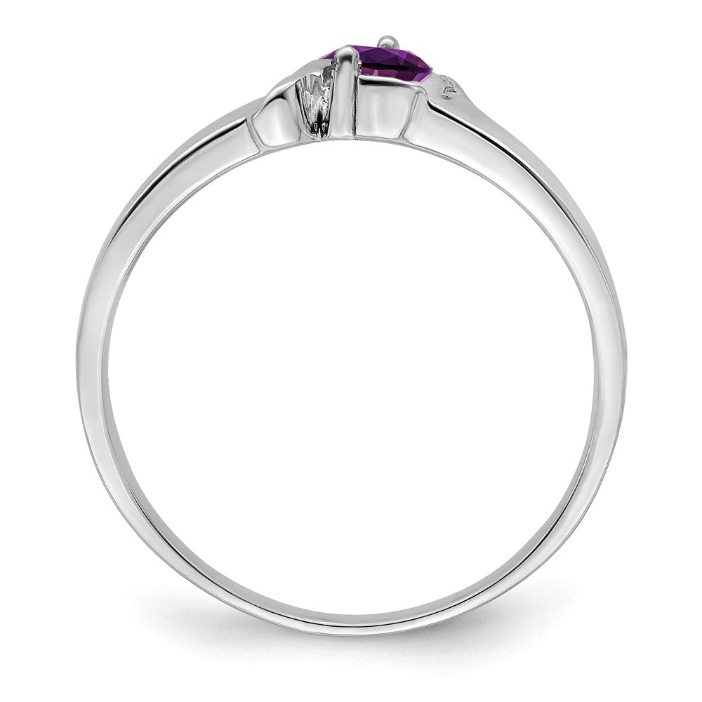 14k White Gold Synthetic Family Jewelry Ring