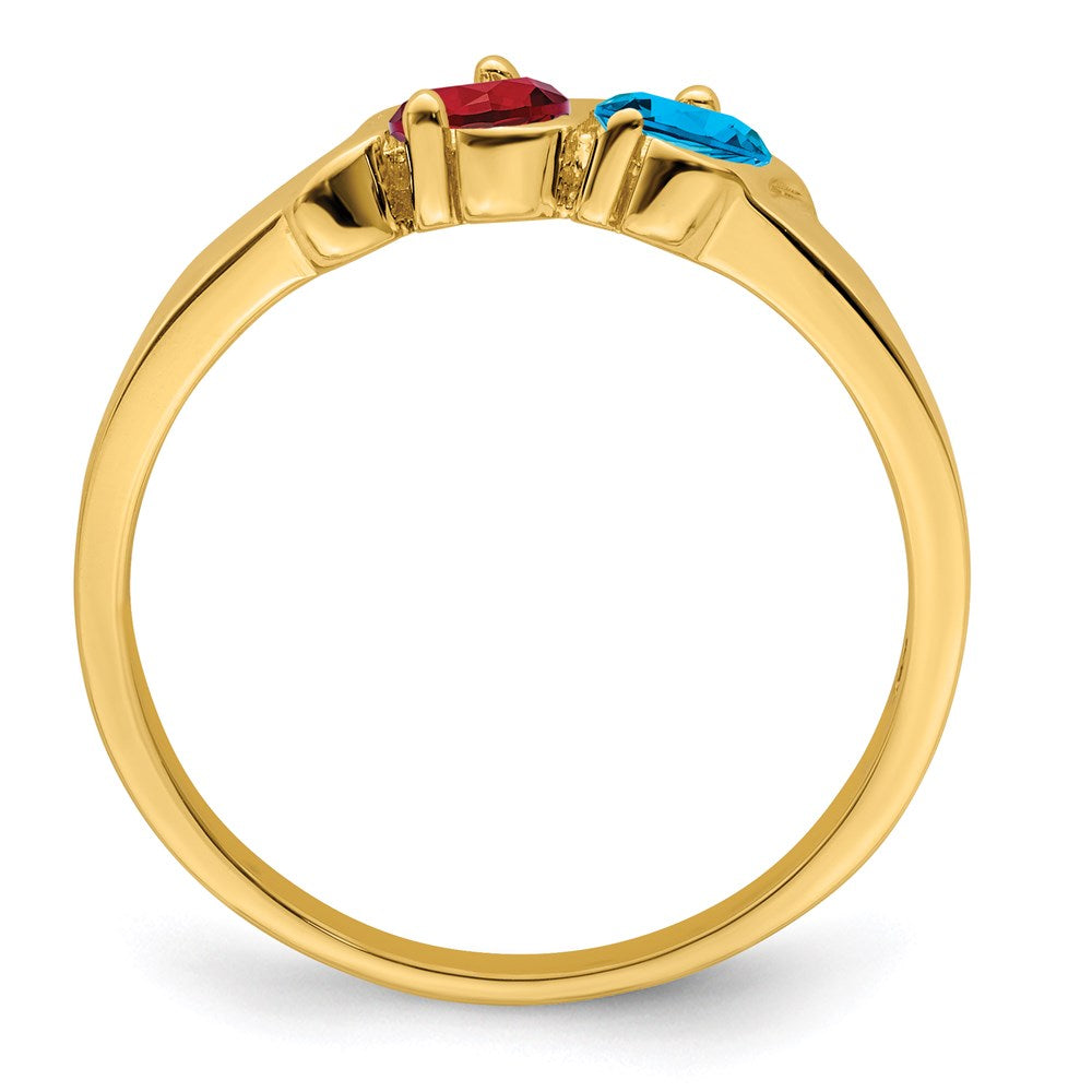 14k Synthetic Family Jewelry Ring