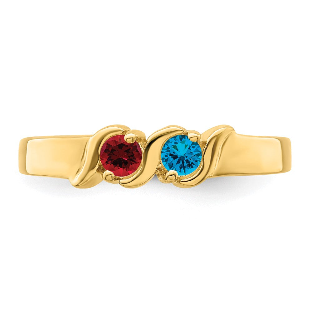 14k Synthetic Family Jewelry Ring