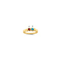 14k Genuine 2 Stone Mother's Ring