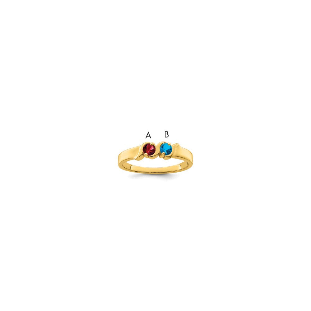 14k Synthetic Family Jewelry Ring
