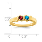 14k Synthetic Family Jewelry Ring
