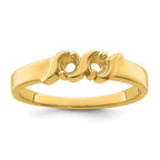 14k Genuine 2 Stone Mother's Ring
