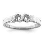14k White Gold Synthetic Family Jewelry Ring