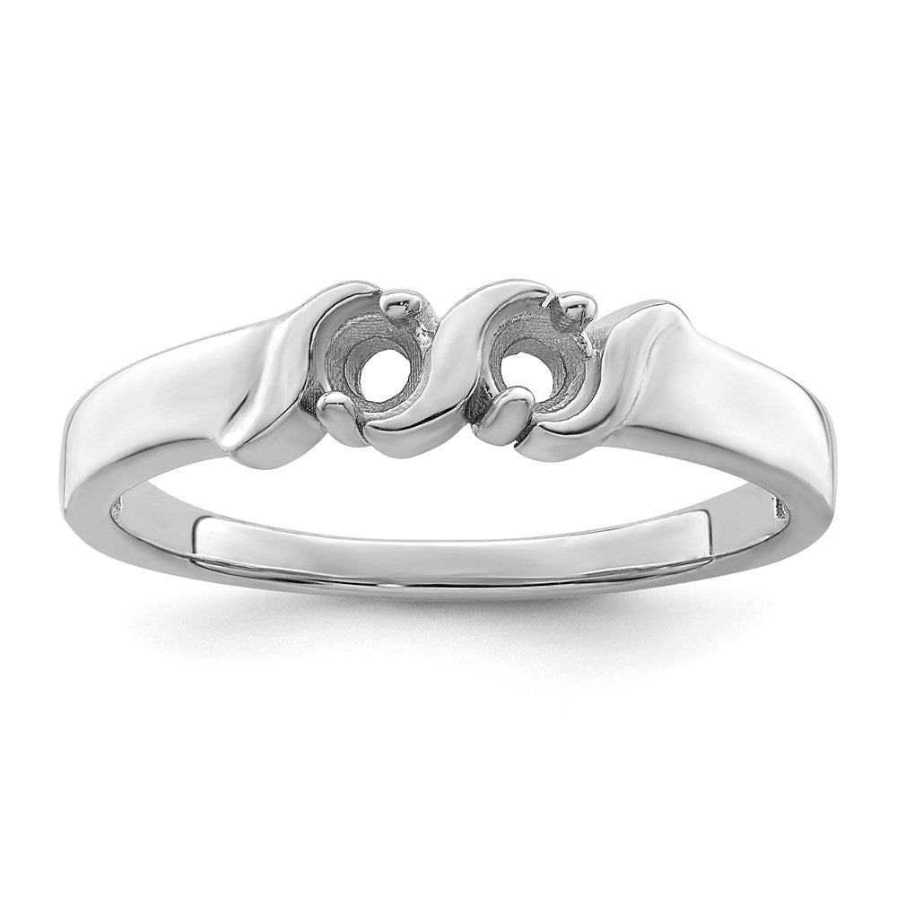 14k White Gold Synthetic Family Jewelry Ring