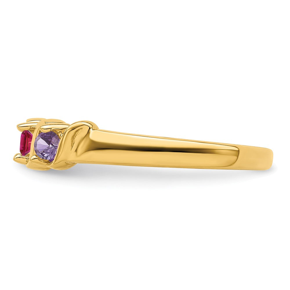 14k Synthetic Family Jewelry Ring