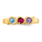 14k Synthetic Family Jewelry Ring