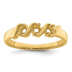 14k Genuine 3 Stone Mother's Ring