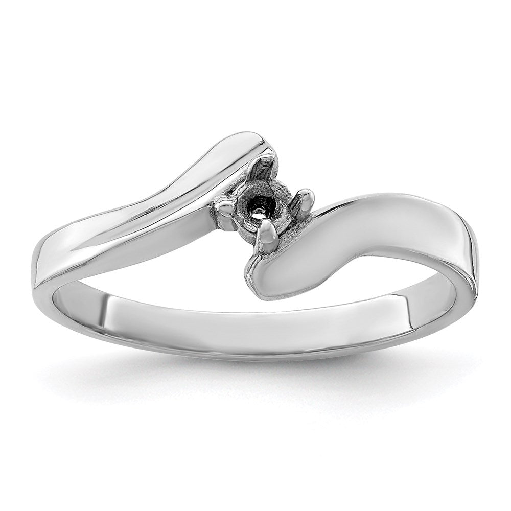 14k White Gold Genuine 3 Stone Mother's Ring