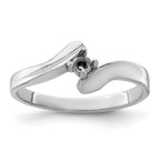 14k White Gold Genuine 3 Stone Mother's Ring