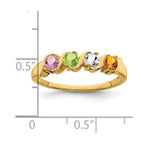 14k Genuine 4 Stone Mother's Ring