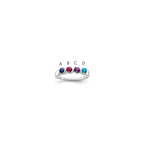 14k White Gold Genuine 4 Stone Mother's Ring