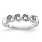14k White Gold Synthetic Family Jewelry Ring