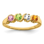14k Synthetic Family Jewelry Ring