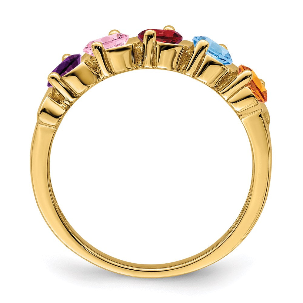14k Synthetic Family Jewelry Ring