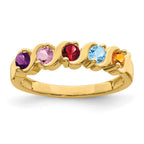 14k Synthetic Family Jewelry Ring