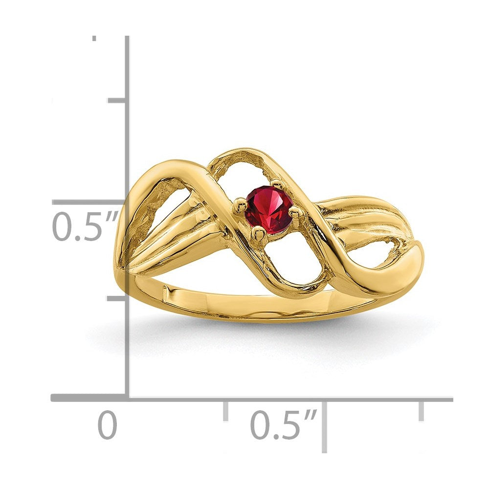 14k Genuine 1 Stone Mother's Ring