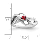 14k White Gold Synthetic 1 stone Family Jewelry Ring