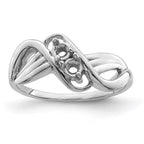 14k White Gold Synthetic 2 stone Family Jewelry Ring