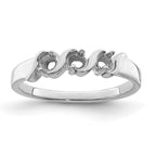 14k White Gold 2mm Synthetic Family Jewelry Ring