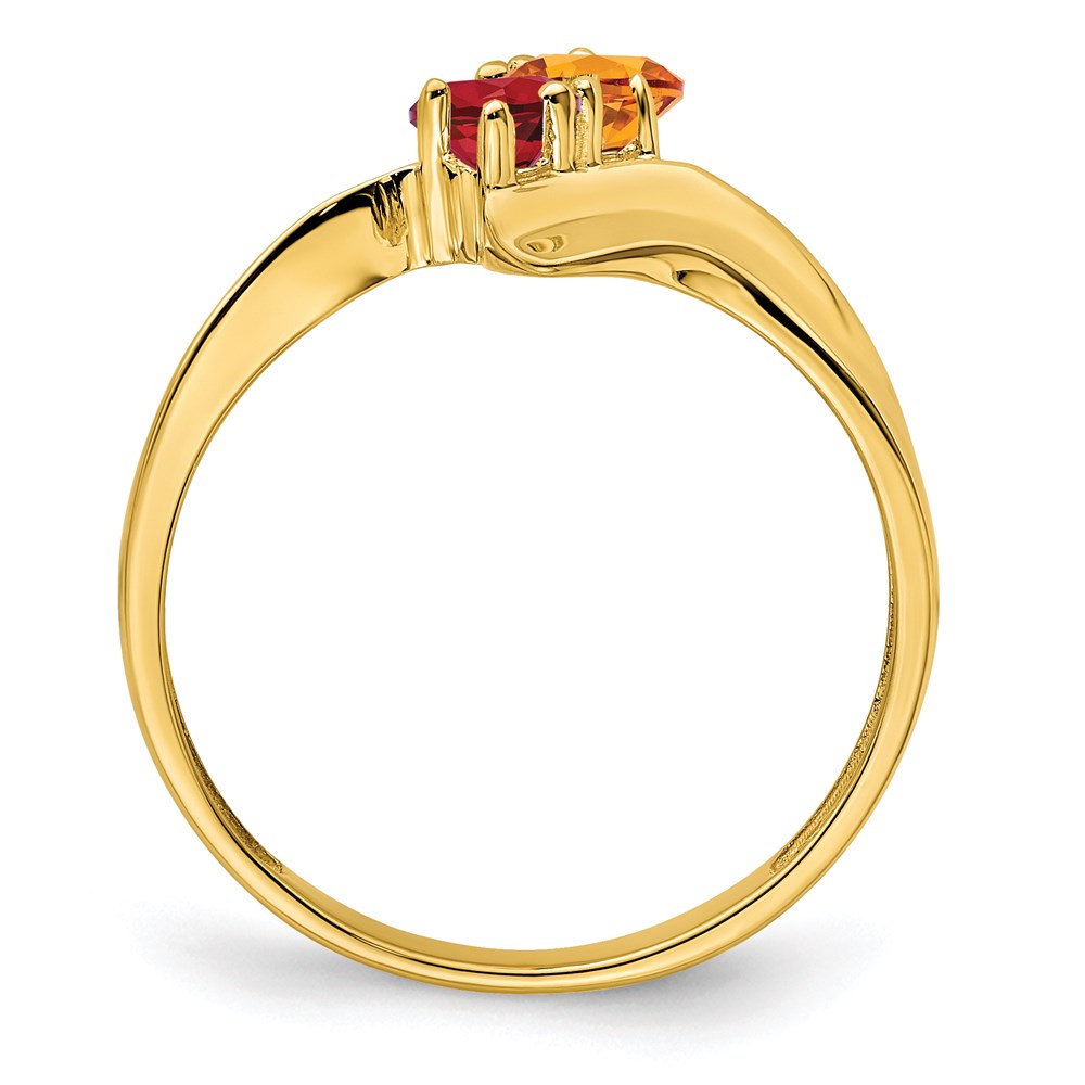 10ky Synthetic Family Jewelry Ring