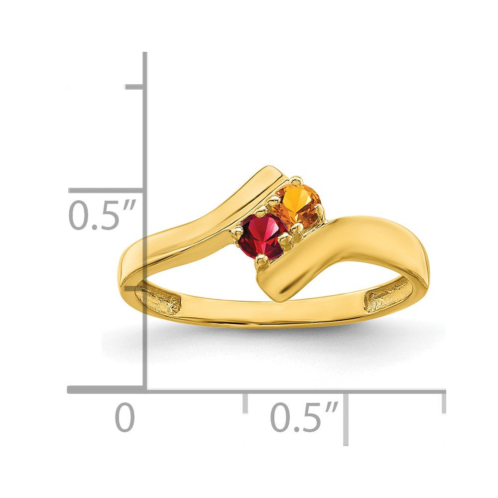 10ky Synthetic Family Jewelry Ring
