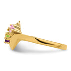 14k Genuine 3 Stone Mother's Ring