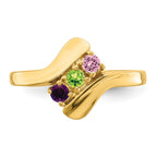 14k Synthetic Family Jewelry Ring