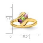14k Synthetic Family Jewelry Ring