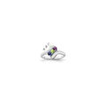 14k White Gold Synthetic Family Jewelry Ring