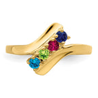14k Synthetic Family Jewelry Ring