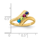 14k Genuine 4 Stone Mother's Ring