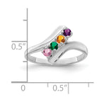 14k White Gold Family Jewelry Ring