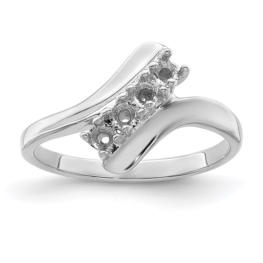 14k White Gold Family Jewelry Ring