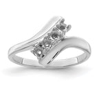 14k White Gold Synthetic Family Jewelry Ring