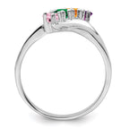 14k White Gold Family Jewelry Ring