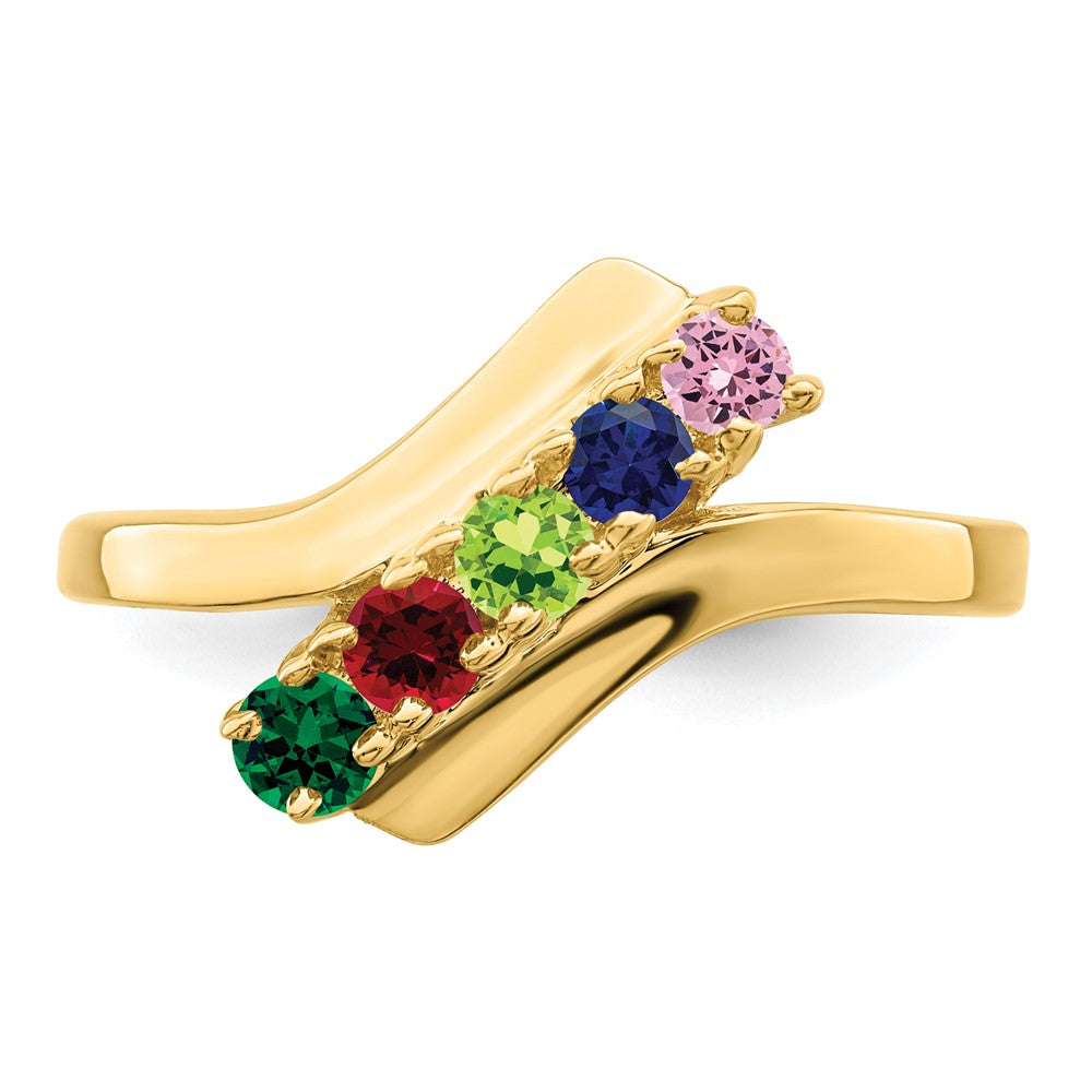 14k Synthetic Family Jewelry Ring