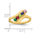 14k Genuine 5 Stone Mother's Ring