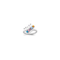 14k White Gold Family Jewelry Ring